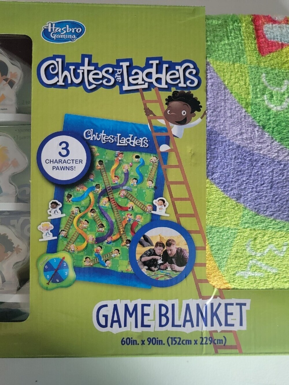 brand new Hasbro Chutes & Ladders Game Blanket 60" x 90" NIB